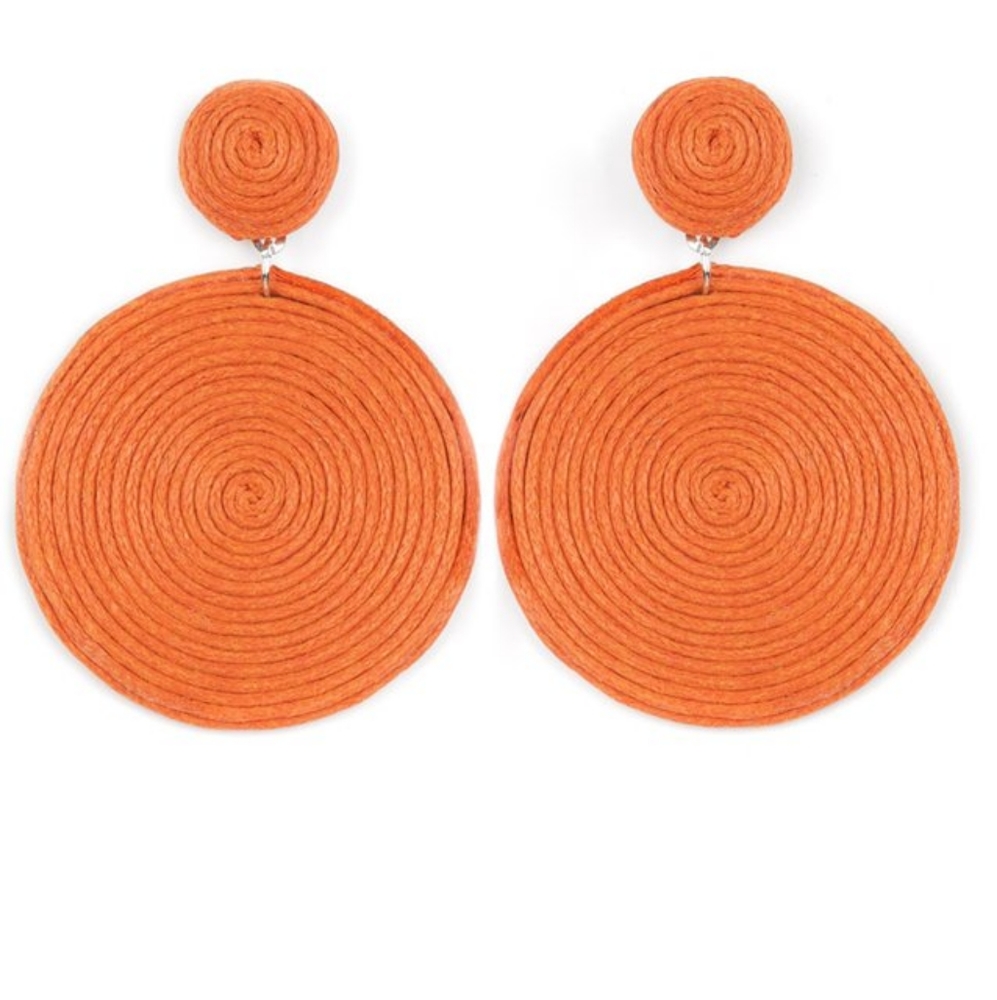 Circulate The Room - Orange Earrings